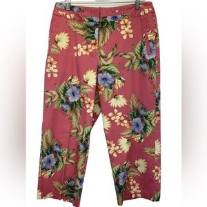 Tommy Bahama Womens Sz10 30x23 Pint Tropical floral Carpris Pant (